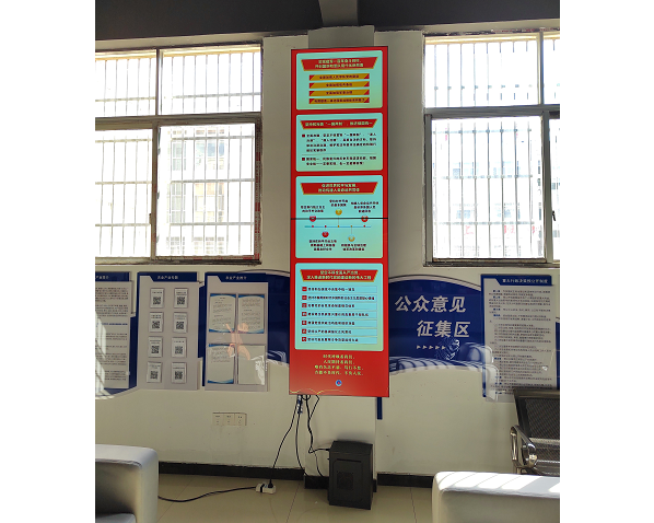 政務(wù)公開解讀屏，液晶拼接屏應(yīng)用于江西都昌縣某政務(wù)中心