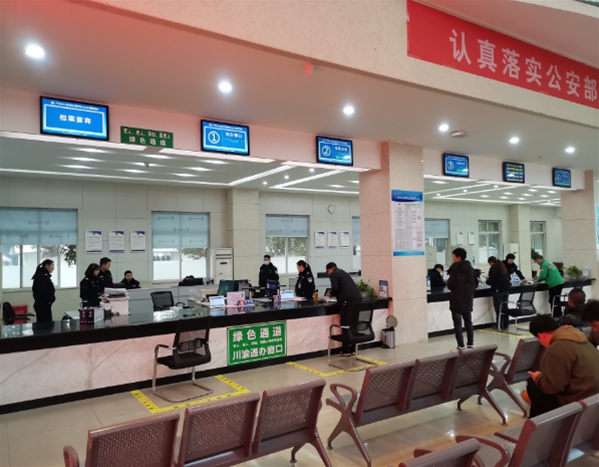 四川廣漢市車管所大廳排隊(duì)叫號系統(tǒng)安裝調(diào)試好了